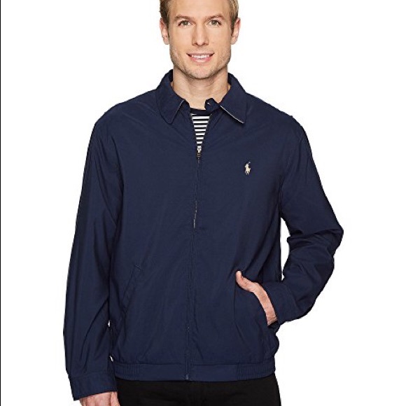 dark blue polo jacket